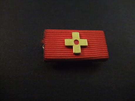 Rode Kruis logo ( op stof) goudkleurig